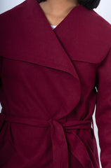 Wine waterfall duster jacket 