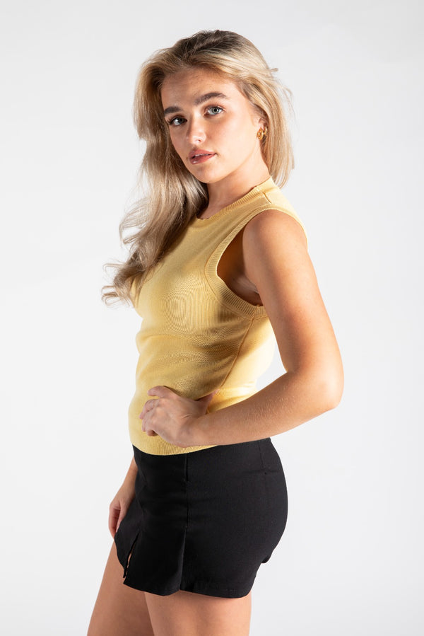 Yellow Halter Neck Vest Top 