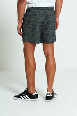  Mens Black And White Spotty Swim Shorts From Brave Soul