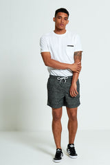  Mens Black And White Spotty Swim Shorts From Brave Soul