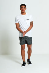  Mens Black And White Spotty Swim Shorts From Brave Soul